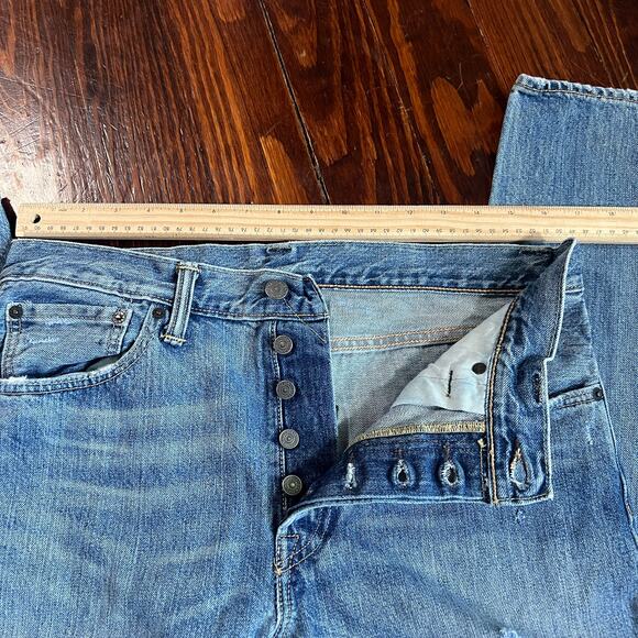 Levi's 32x34 Y2K 501 Jeans Light Wash Straight - Picture 4 of 7